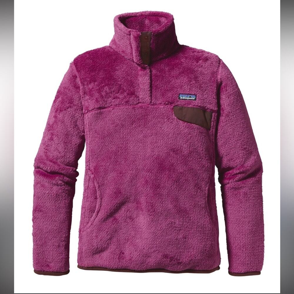 Patagonia Magenta Fleece Snap Re-Tool Jacket Medium Pink